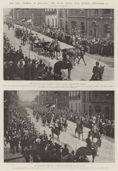The New Viceroy of Ireland, statens inntreden i Dublin, 25. september av English Photographer