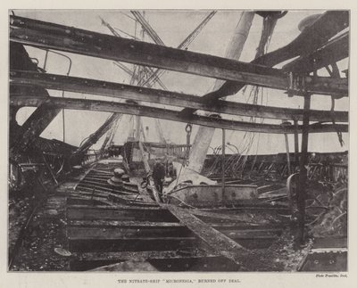 The Nitrat-Ship Micronesia, brant av Deal av English Photographer