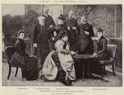 Familien Orleans besøkes av dronning Isabella av Spania av English Photographer