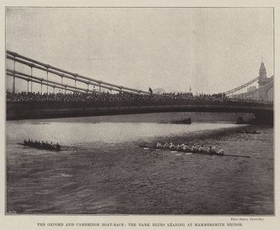 Oxford og Cambridge Boat-Race, Dark Blues som leder ved Hammersmith Bridge av English Photographer
