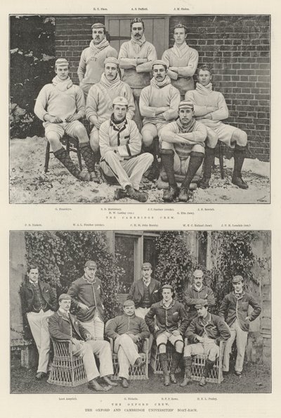 Oxford og Cambridge Universities Boat-Race av English Photographer