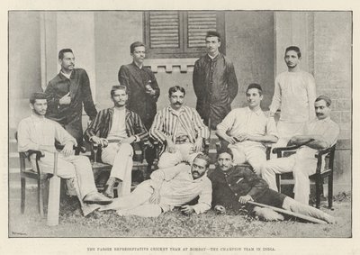 Parsee Representative Cricket Team i Bombay, Champion Team i India av English Photographer