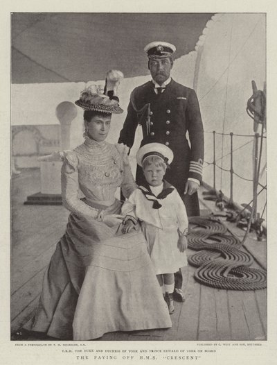 The Paying off HMS Crescent av English Photographer