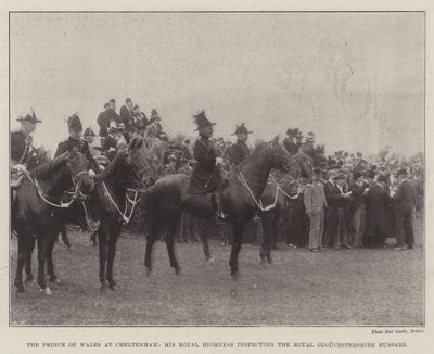 Prinsen av Wales i Cheltenham, Hans Kongelige Høyhet inspiserer Royal Gloucestershire Hussars av English Photographer