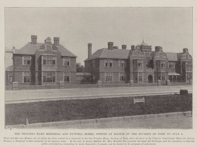 Princess Mary Memorial og Victoria Homes, åpnet i Bognor av hertuginnen av York 9. juli av English Photographer