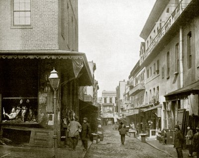 The Provision Market, Chinatown, San Francisco (s/hvitt bilde) av English Photographer