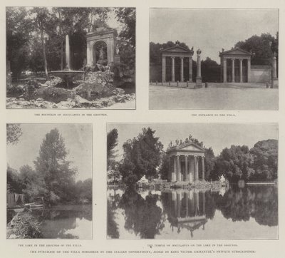 Kjøpet av Villa Borghese av den italienske regjeringen, hjulpet av kong Victor Emmanuels private abonnement av English Photographer
