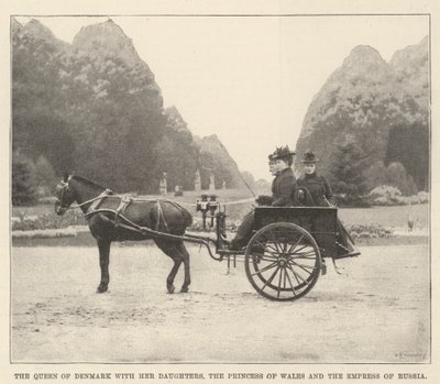 Dronningen av Danmark med sine døtre, prinsessen av Wales og keiserinnen av Russland av English Photographer