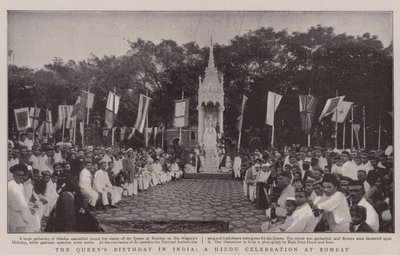 Dronningens bursdag i India, en hinduistisk feiring i Bombay av English Photographer