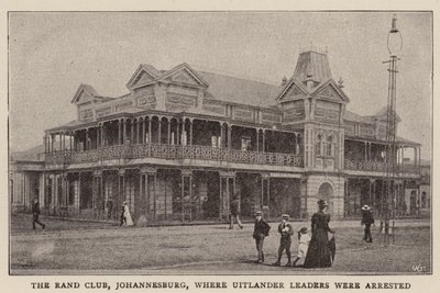 Rand Club, Johannesburg, hvor Uitlander-ledere ble arrestert av English Photographer