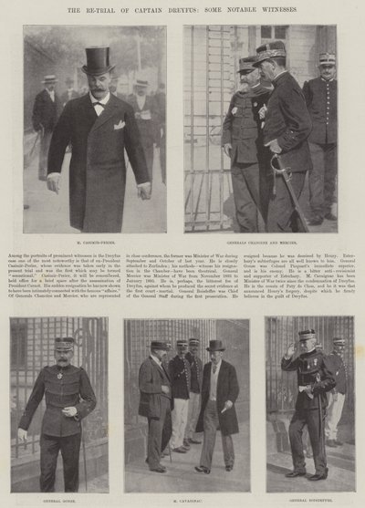 Re-rettssaken mot kaptein Dreyfus, noen bemerkelsesverdige vitner av English Photographer