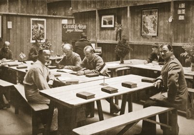 The Reading Room, Handforth, illustrasjon fra tyske fanger i Storbritannia (fotogravyr) av English Photographer