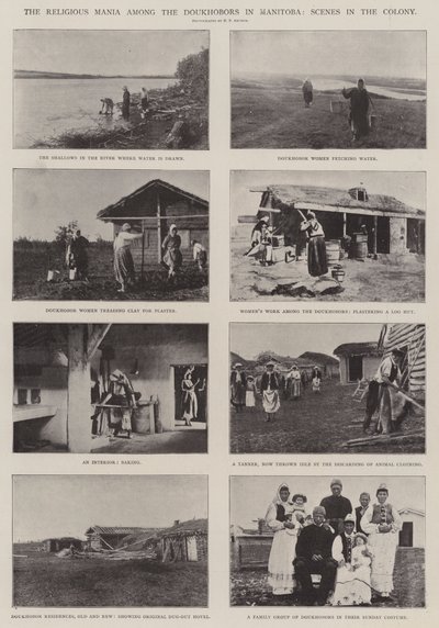Den religiøse manien blant Doukhoborene i Manitoba, scener i kolonien av English Photographer