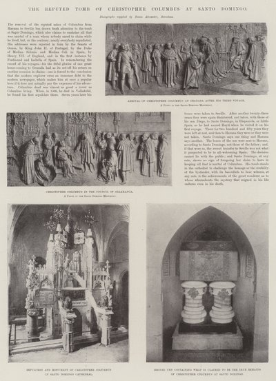 Den kjente graven til Christopher Columbus i Santo Domingo av English Photographer