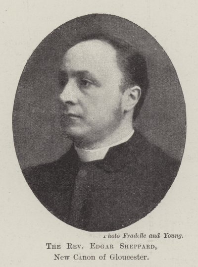 Pastor Edgar Sheppard, den nye kanonen fra Gloucester av English Photographer