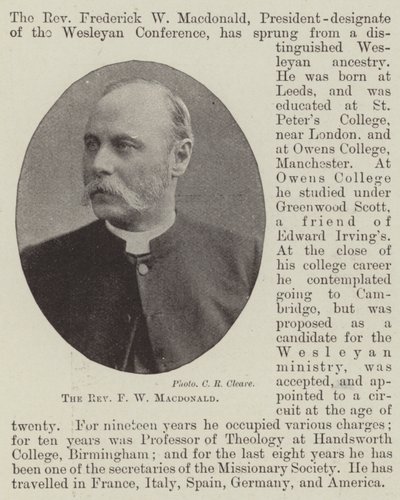 Pastor FW Macdonald av English Photographer