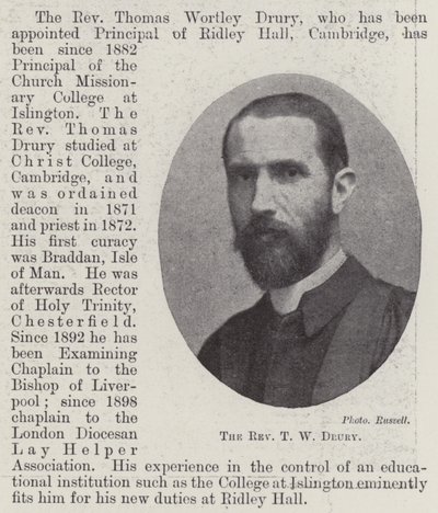 Pastor TW Drury av English Photographer