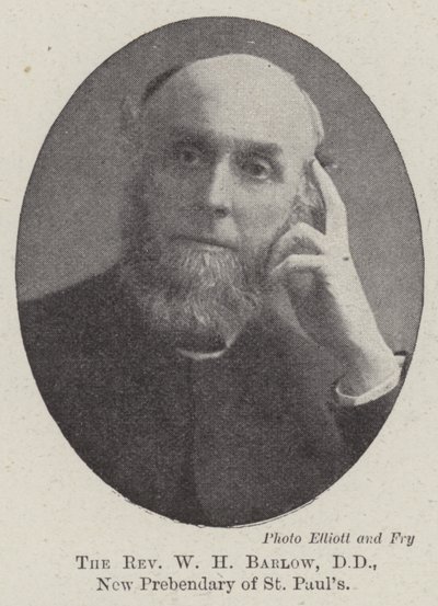 Pastor WH Barlow, DD, New Prebendary of St Pauls av English Photographer