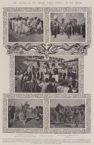 Gjenopplivingen av den gamle romerske festivalen i Palilia av English Photographer