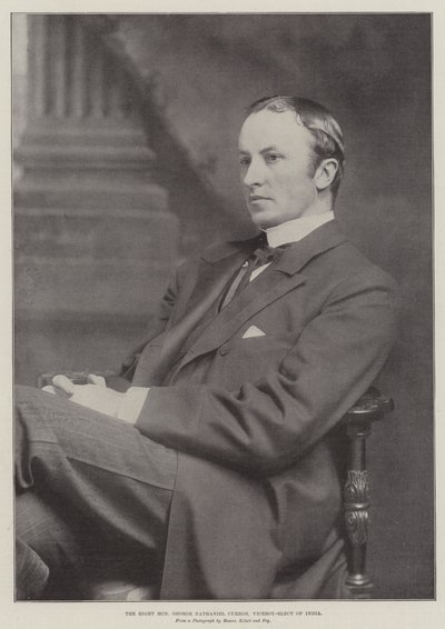 Høyre ærede George Nathaniel Curzon, visekongevalgt av India av English Photographer