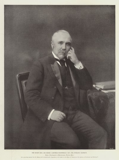 Høyre ærede Sir Henry Campbell-Bannerman, MP for Stirling District av English Photographer