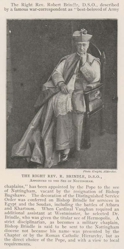 Høyre pastor R Brindle, DSO, utnevnt til See of Nottingham av English Photographer