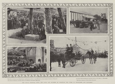 The Royal Colonial Tour, hertugen og hertuginnen av Cornwall og York i Melbourne og Ballarat av English Photographer