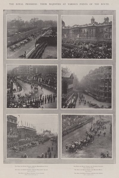 The Royal Progress, Deres Majesteter på forskjellige punkter på ruten av English Photographer