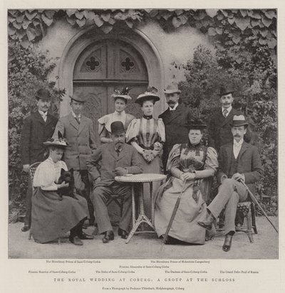 Det kongelige bryllup i Coburg, en gruppe på Schloss av English Photographer