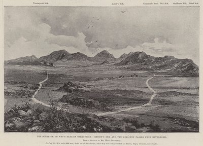 Scenen til De Wets tidligere operasjoner, Retiefs Nek og de tilstøtende passasjene fra Betlehem av English Photographer