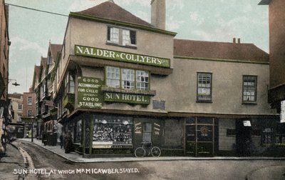The Sun Hotel, Canterbury, Kent, hvor den fiktive karakteren Mr Micawber bodde i Charles Dickens