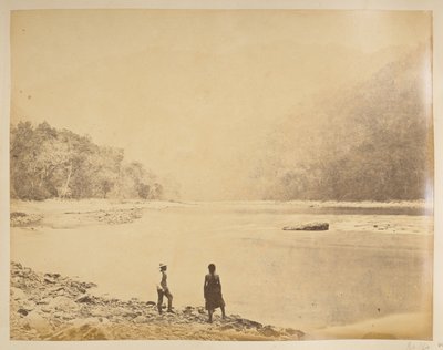 Teestaen på Bheerkotee.  Utsikt over Darjeeling. 1870-tallet av English Photographer