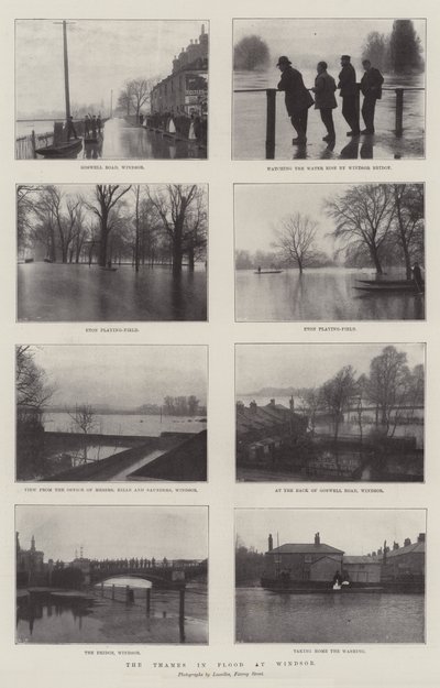 Themsen i flom ved Windsor av English Photographer
