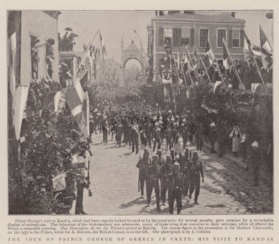 Omvisningen til prins George av Hellas på Kreta, hans besøk i Kandia av English Photographer