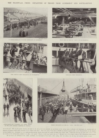 Transvaal-krisen, avgang av tropper fra Aldershot og Southampton av English Photographer
