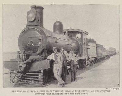Transvaal-krigen, et fristatstog ved Norvals Pont Station i krysset mellom Port Elizabeth og Free State av English Photographer