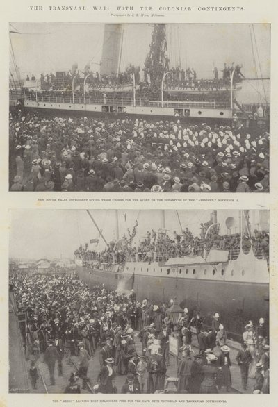 Transvaal-krigen, med kolonikontingentene av English Photographer