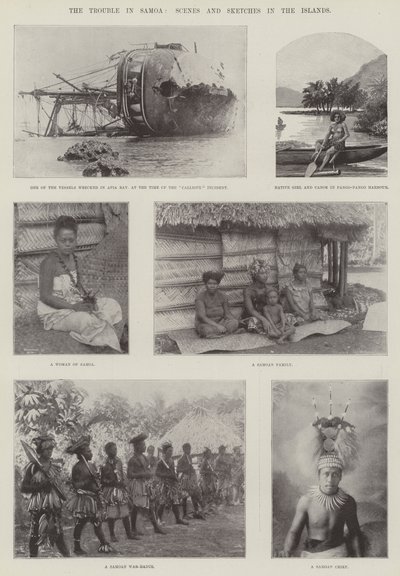 Problemet i Samoa, scener og skisser på øyene av English Photographer