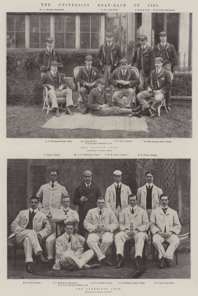Universitetsbåtkappløpet i 1901 av English Photographer