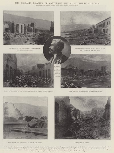 Vulkankatastrofen på Martinique, 8. mai, St. Pierre i ruiner av English Photographer