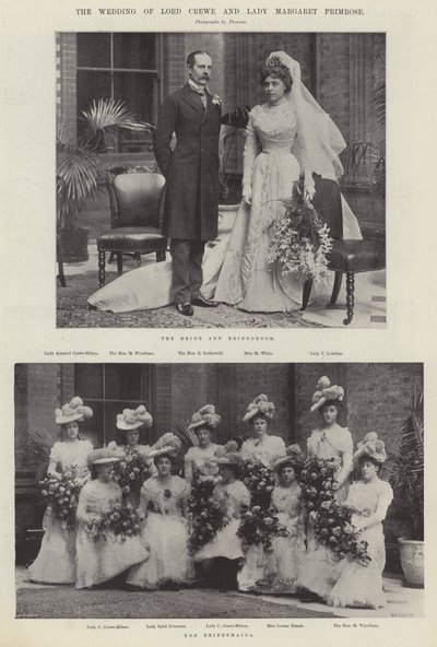 Bryllupet til Lord Crewe og Lady Margaret Primrose av English Photographer
