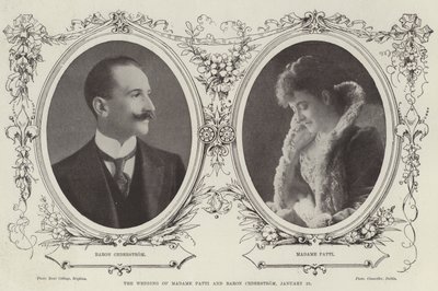 Bryllupet til Madame Patti og Baron Cederstrom, 25. januar av English Photographer