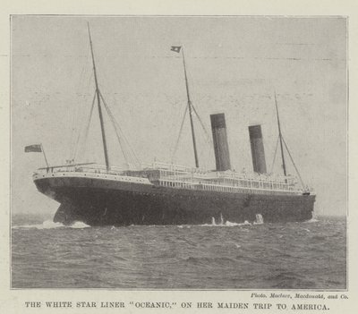 The White Star Liner Oceanic, på sin jomfrutur til Amerika av English Photographer
