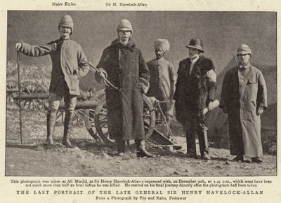 Det siste portrettet av avdøde general Sir Henry Havelock-Allan av English Photographer