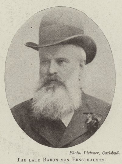 Avdøde baron von Ernsthausen av English Photographer