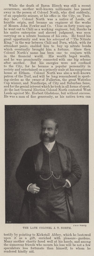Avdøde oberst JT North av English Photographer
