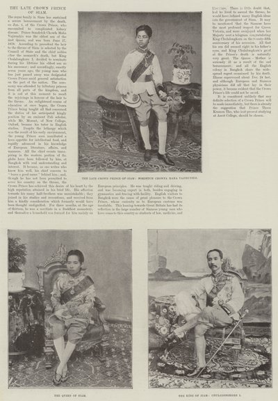Den avdøde kronprinsen av Siam av English Photographer