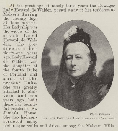 Avdøde enkedame Howard de Walden av English Photographer