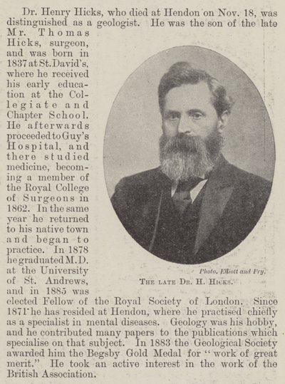 Avdøde Dr H Hicks av English Photographer