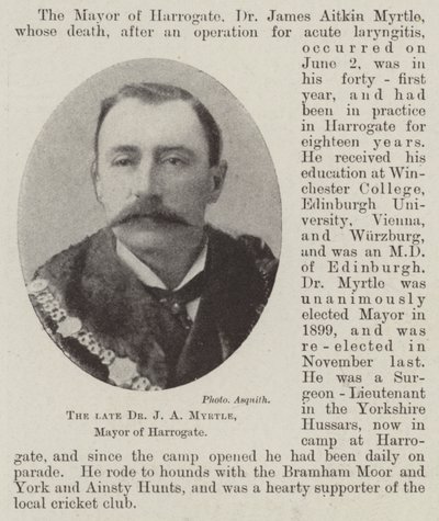 Avdøde Dr J A Myrtle, ordfører i Harrogate av English Photographer